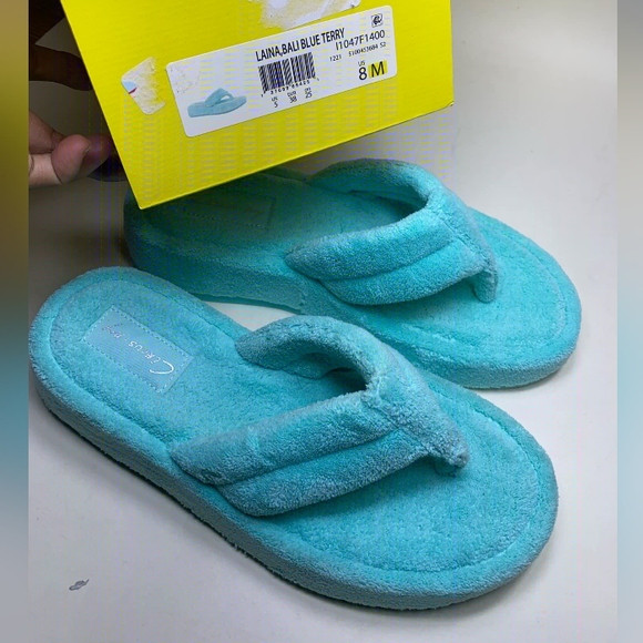 Circus by Sam Edelman Women’s Laina Bali Blue Terry Platform Sandals Size 8M - Picture 2 of 5